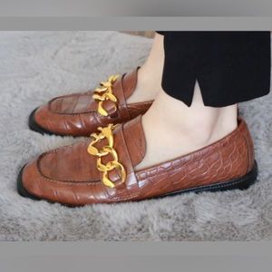 Mango loafers with chains
